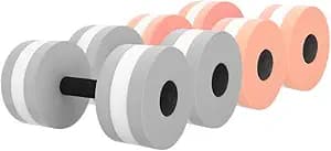 4pcs Water Dumbbells Pool Exercise Weights Set Eva Foam Floating Barbell for Adult Water Aerobics and Aquatic Fitness Training