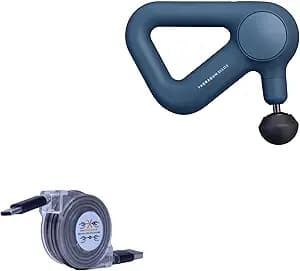 BoxWave Cable Compatible with Therabody Theragun Relief - miniSync - USB-A to USB Type-C, Retractable Cable 5 Pre-Set Lengths Avoid Tangles