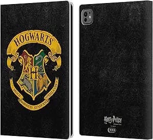 Head Case Designs Officially Licensed Harry Potter Hogwarts Crest Sorcerer's Stone I Leather Wallet Case Compatible with Apple iPad Pro 11 M4/M5 2024/2025